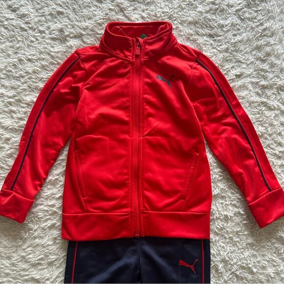 Puma Toddler Boy’s Red and Navy Track Suit Size 4T NWT - Picture 4 of 9
